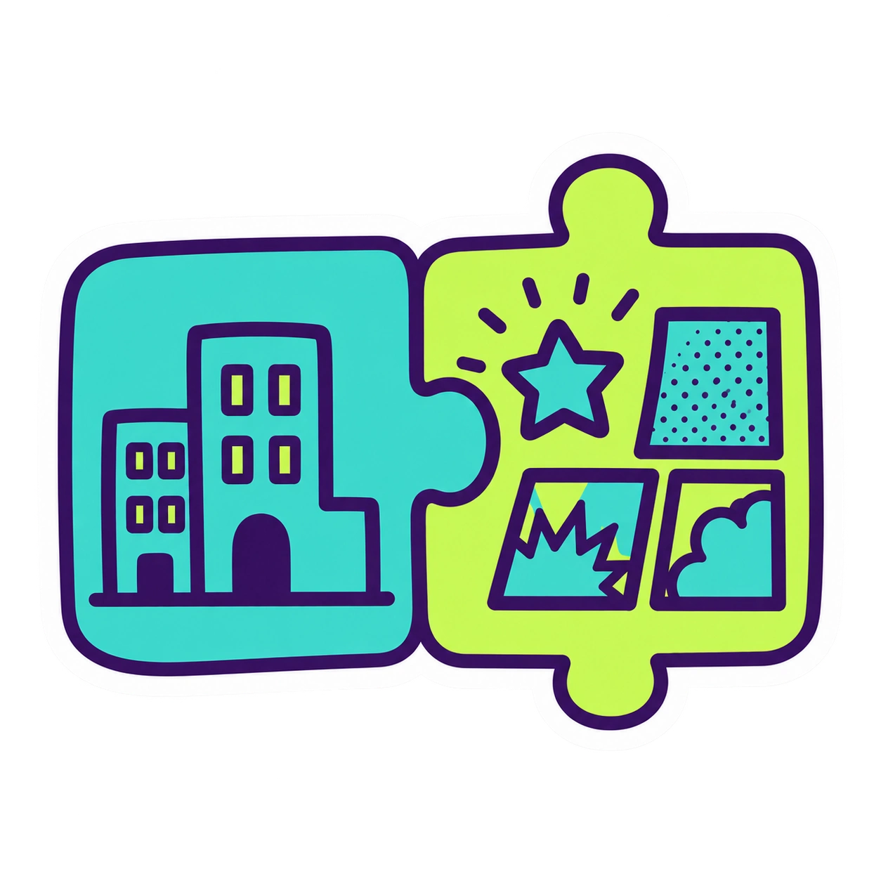 creative and ip collaboration icon
